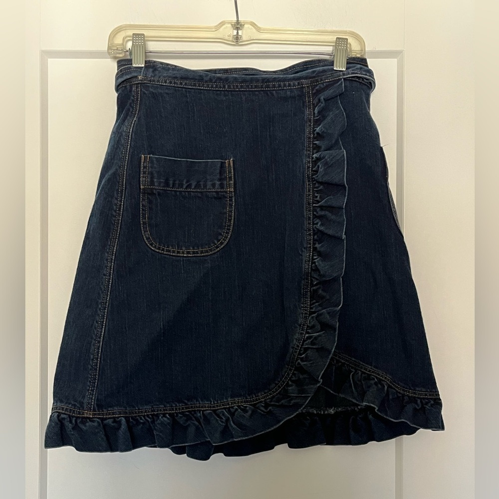 Vintage 90s Y2K Betsy Johnson Made in USA Mini Wrap Ruffle Skirt 4